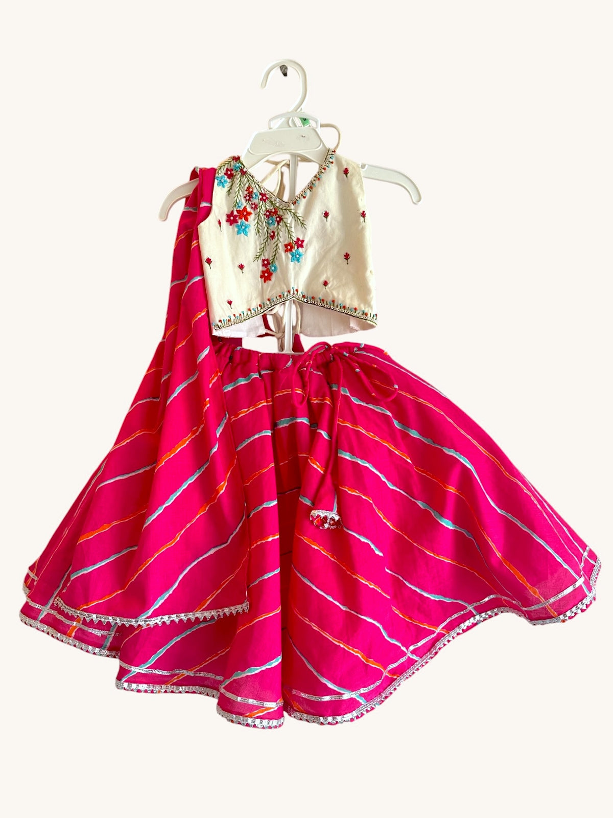 Toddler Ethnic Style Blue Halter Dress