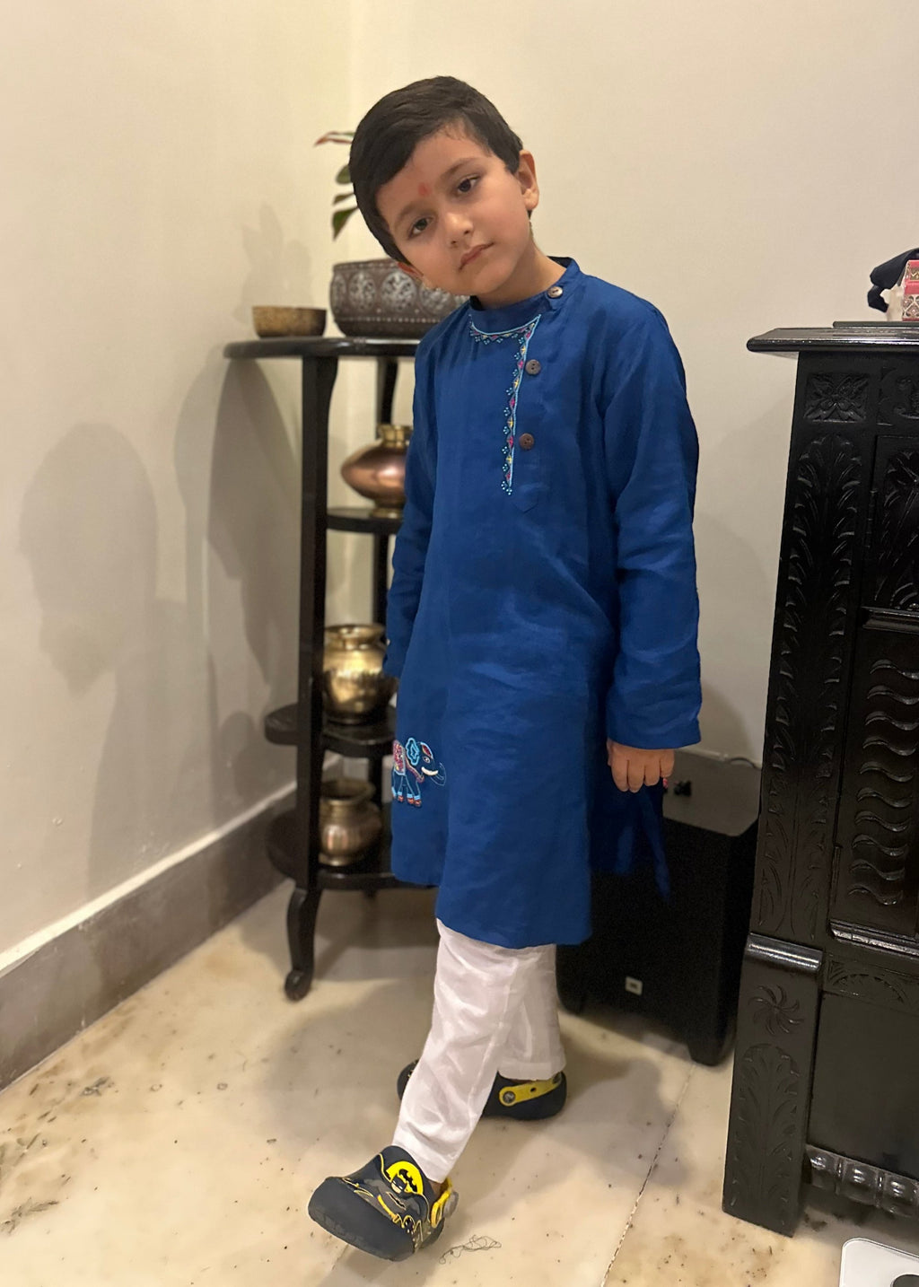 Embroidered Blue Kurta for Baby Boy Online
