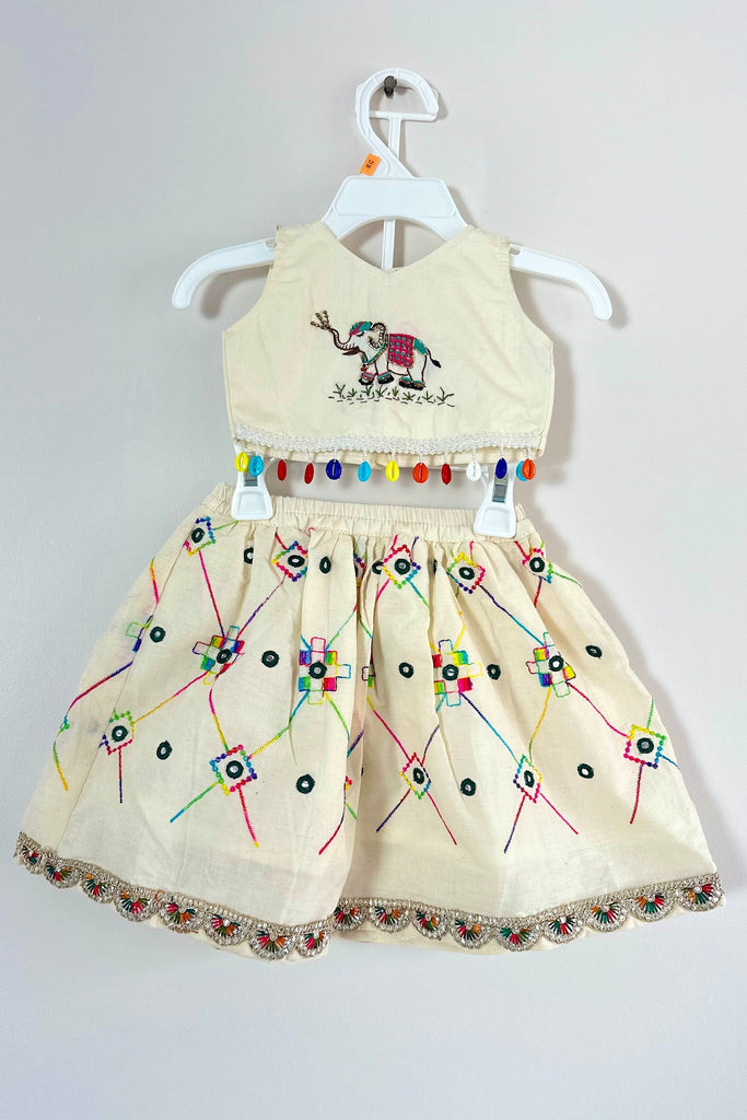 Embroidered traditional designer wear lehenga for baby girl