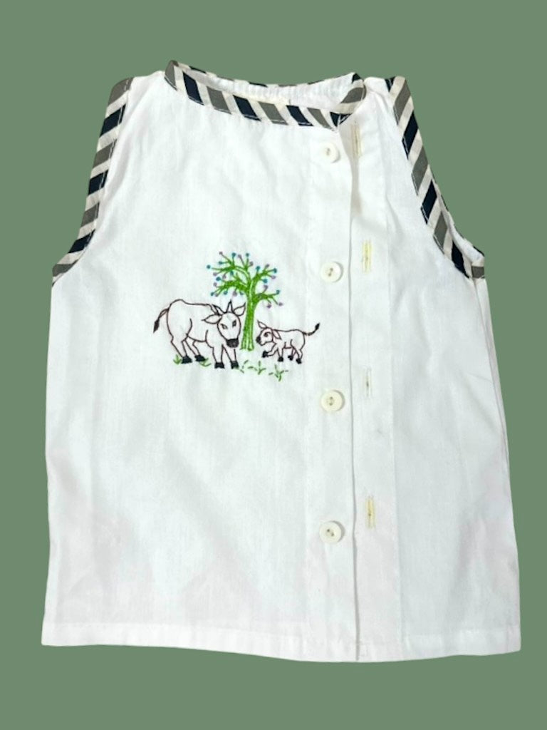 Embroidery white baby kids dress online