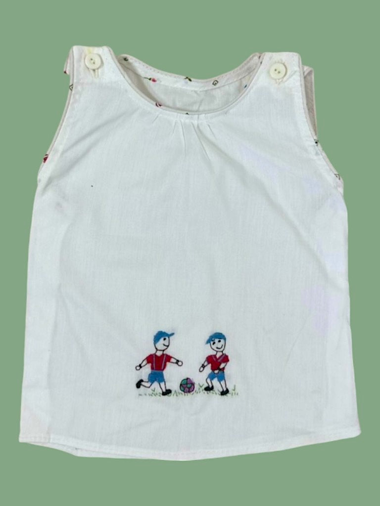 Pure Cotton Handmade Embroidered Baby Dress