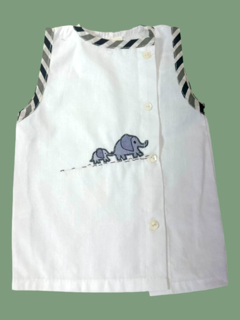 White dress style with embroidery for baby online